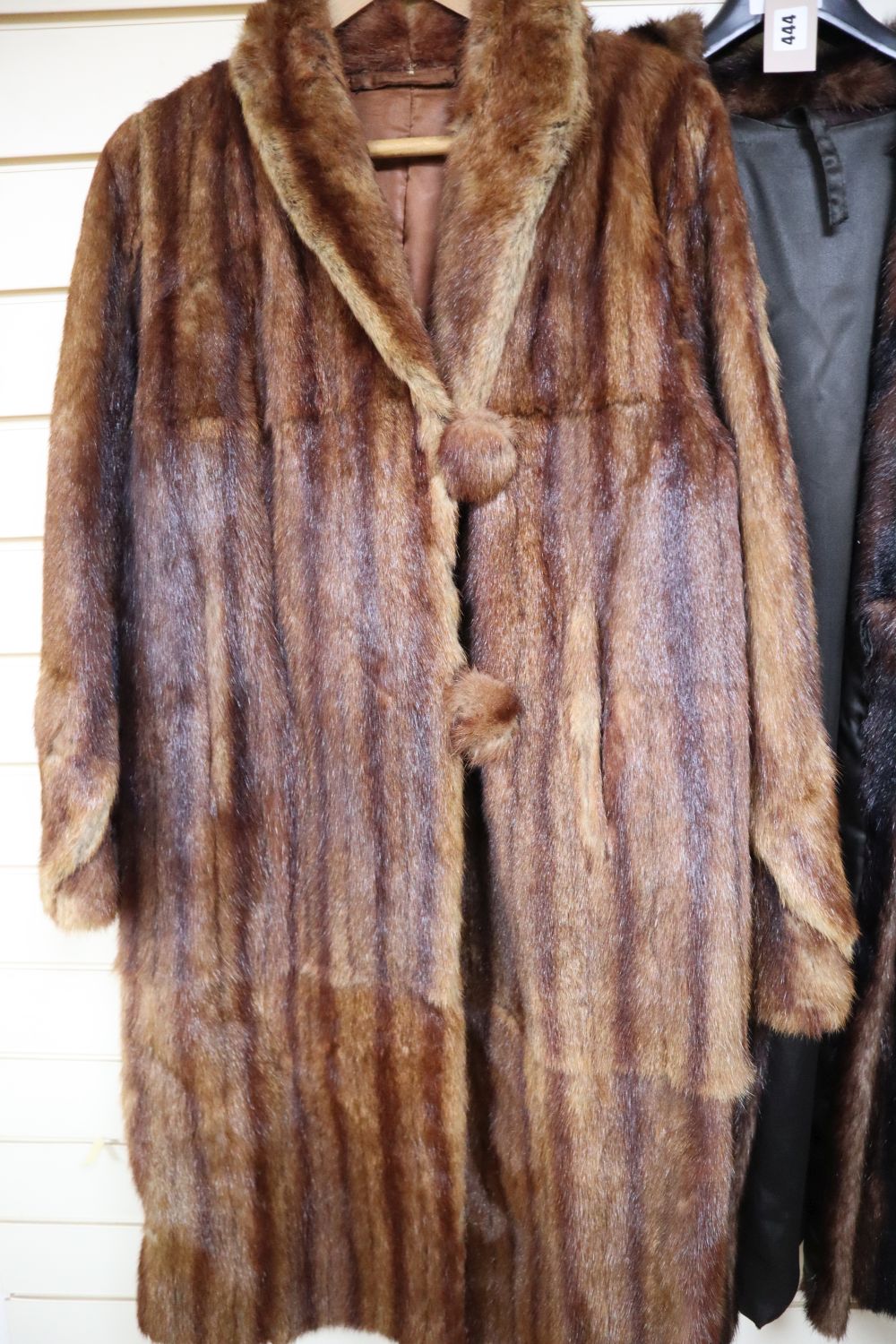 Two musquash fur coats